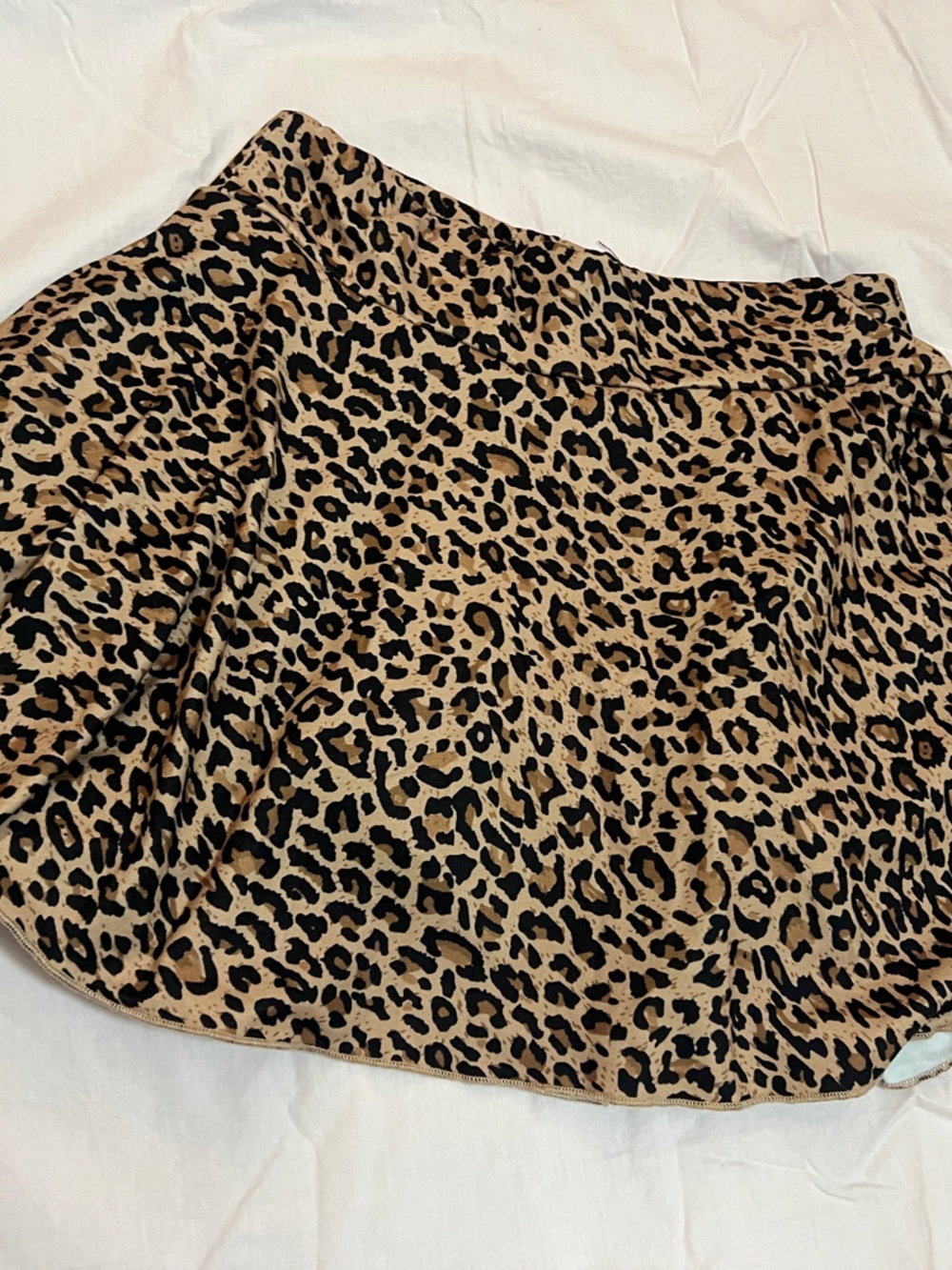 SHEIN Leopard Print A-Line Skirt in Tan and Black